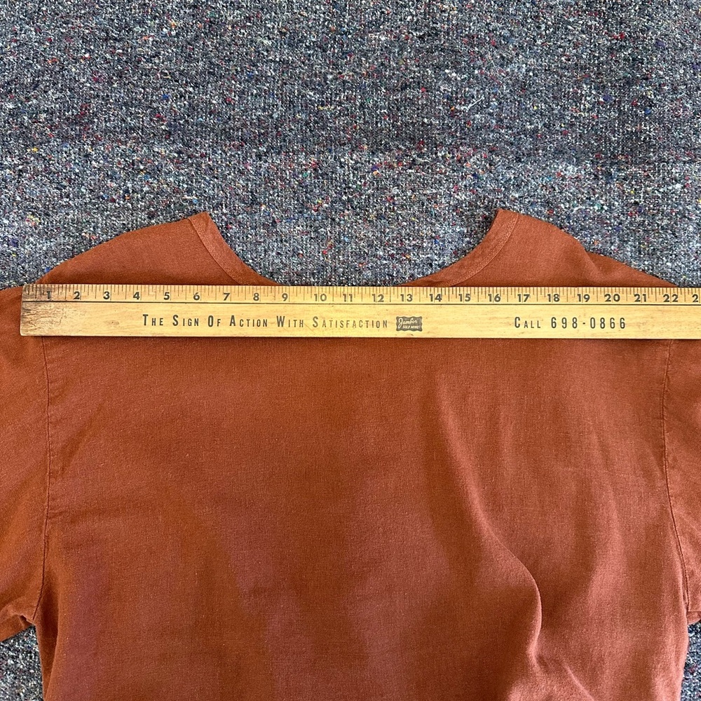 Rust Button-Up Women's Top - Picture 5 of 5